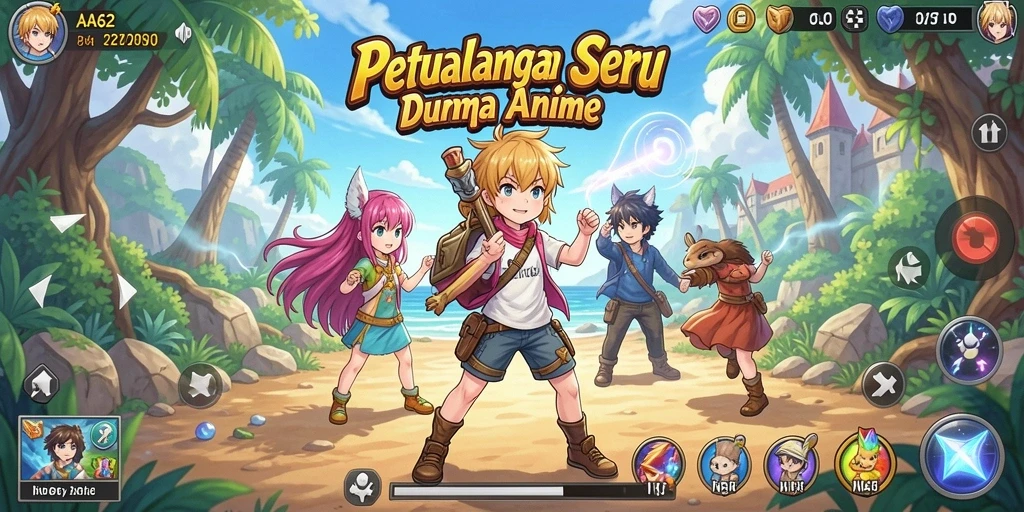 Tampilkan aksi seru karakter Anime dalam gameplay AA62.