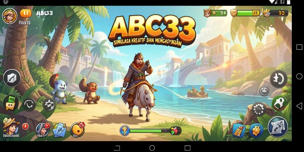 Tampilan gameplay menarik dari ABC33 dengan simulasi yang mendalam.