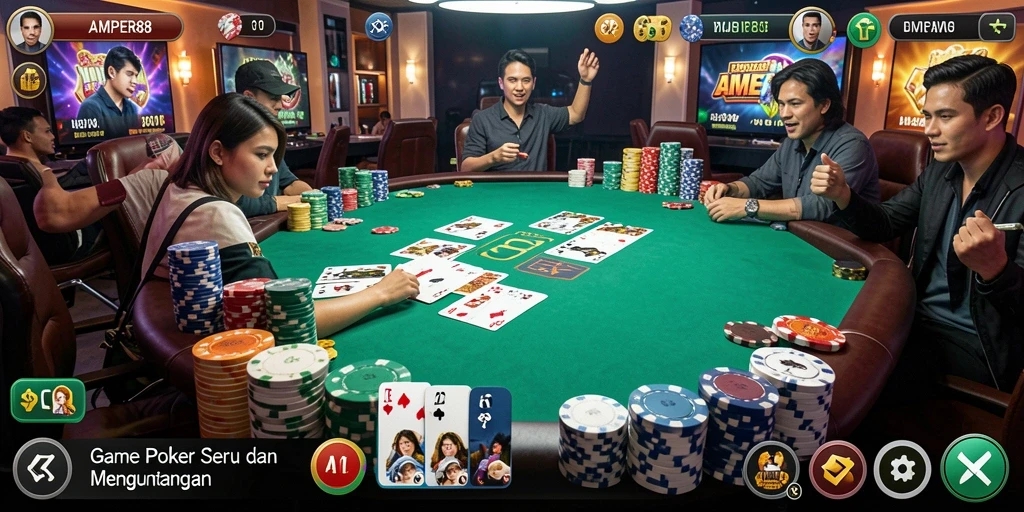 Gameplay seru dan mendebarkan di AMPER88.
