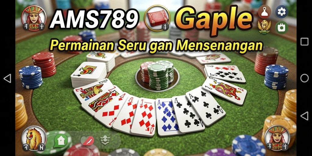 Tampilan gameplay seru dari AMS789 game Gaple.