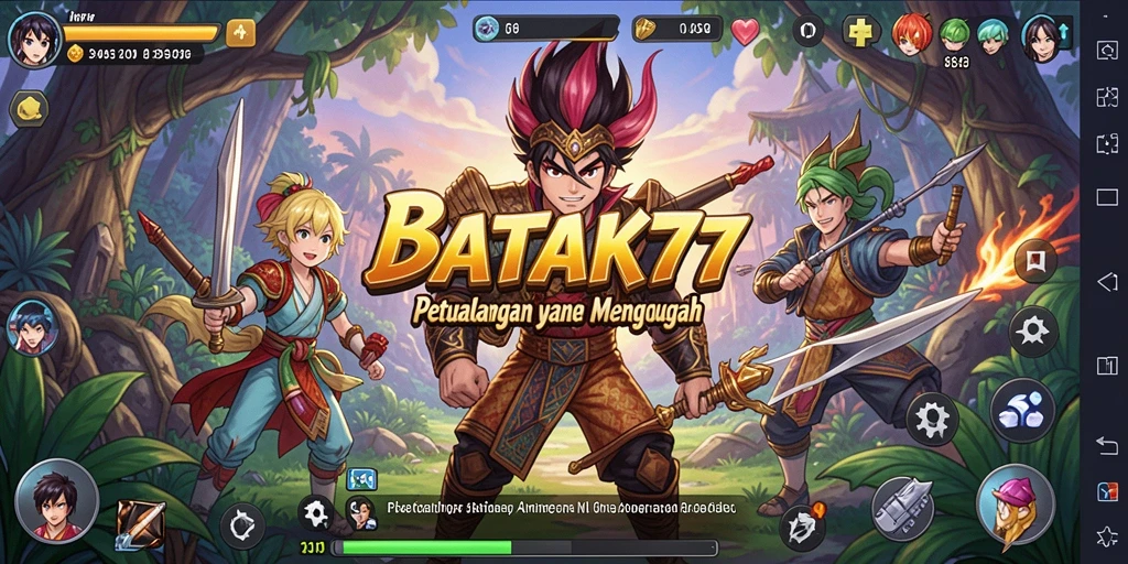 Screenshot gameplay <strong>BATIK77</strong> menampilkan karakter anime dalam aksi seru.