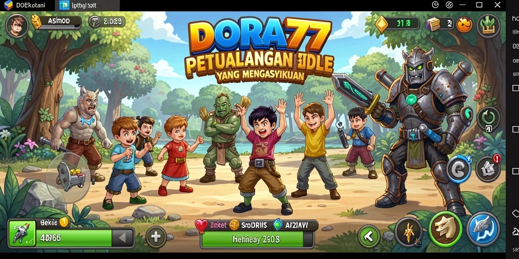 Tampilan gameplay DORA77 yang menarik dan penuh warna.