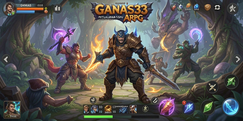 Tampilan luar biasa dari gameplay ARPG GANAS33 yang dinamis dan menantang.