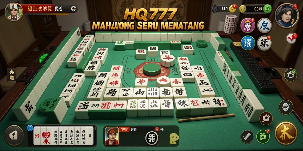 Tampilan gameplay HQ777 yang menarik dan penuh tantangan Mahjong.