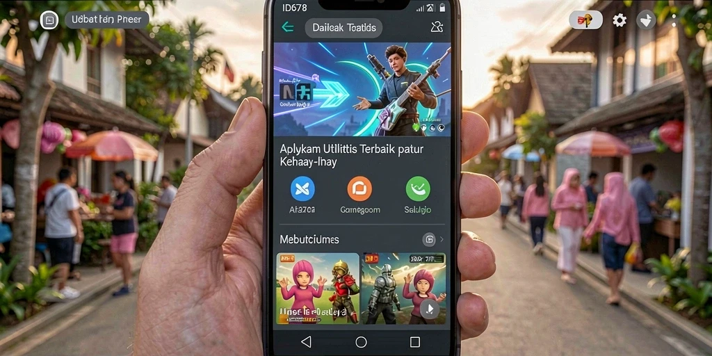 Screenshot aplikasi ID678 menunjukkan antarmuka pengguna yang intuitif dan fitur-fitur utama.