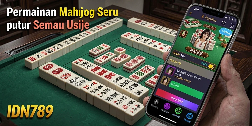 Screenshot IDN789 menunjukkan suasana permainan Mahjong yang seru dan menantang.