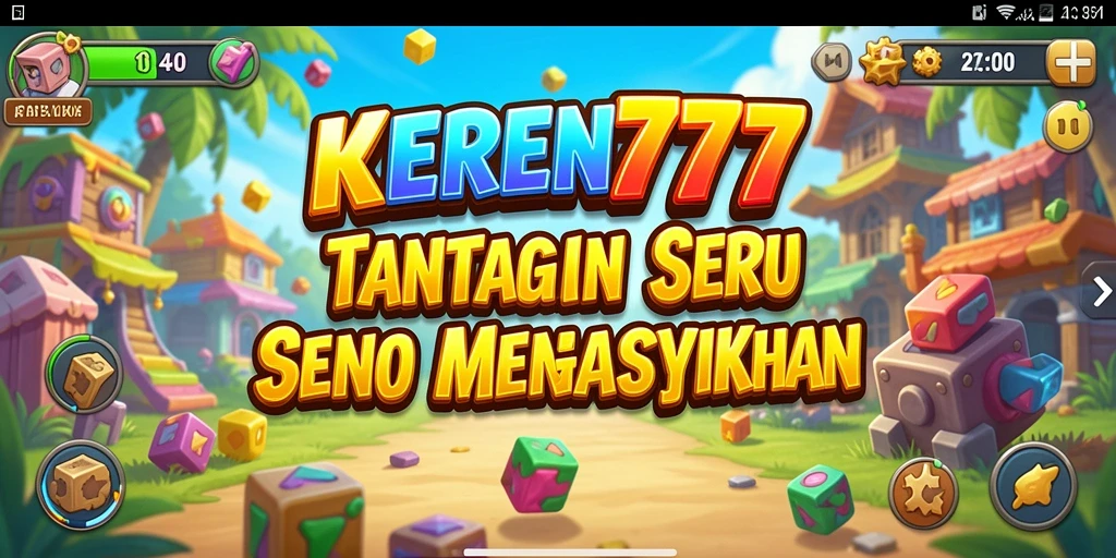 Screenshot menunjukkan gameplay seru di KEREN777 puzzle.