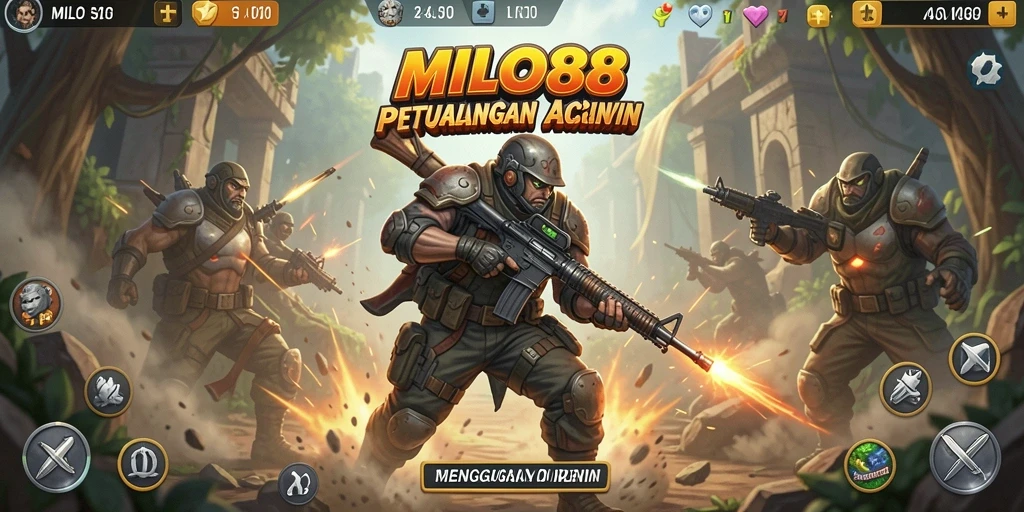 Screenshot gameplay aksi mendebarkan dalam MILO88.