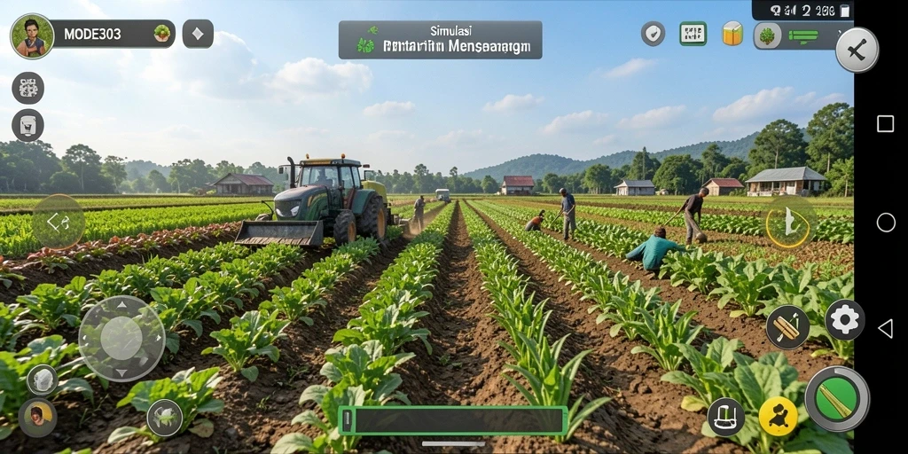 Gameplay menarik simulasi pertanian di MODE303.