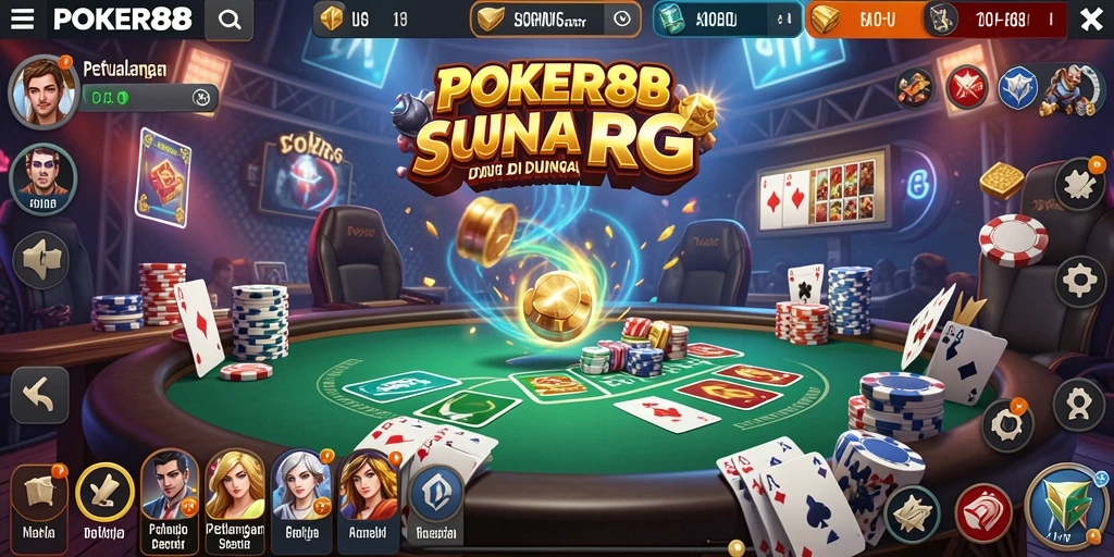 Tampilan grafis menakjubkan dari gameplay POKER88.