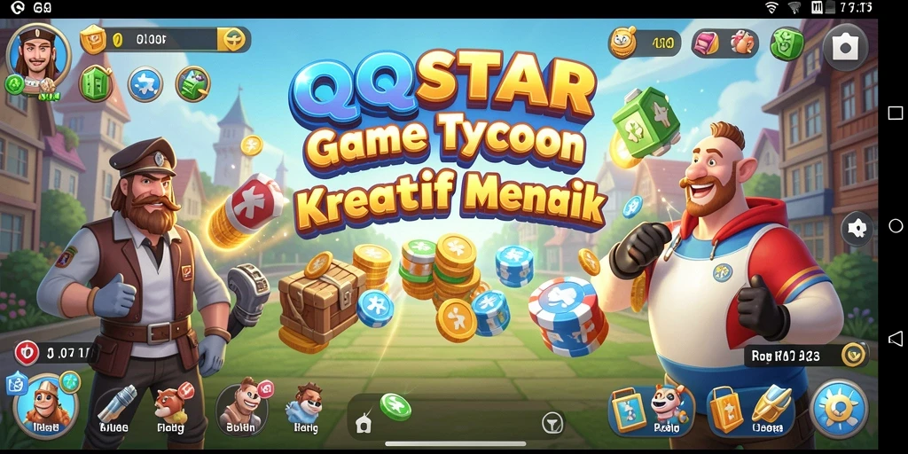 Tampilan gameplay menarik dari QQSTAR yang menampilkan strategi Tycoon.