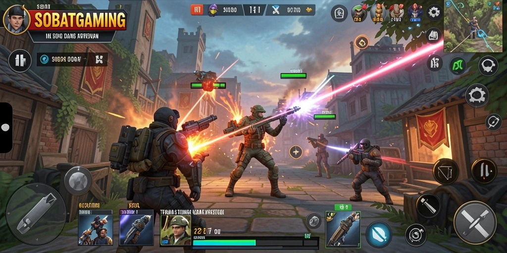 Tangkapan layar gameplay SOBATGAMING menampilkan strategi dan pertempuran yang mendebarkan.