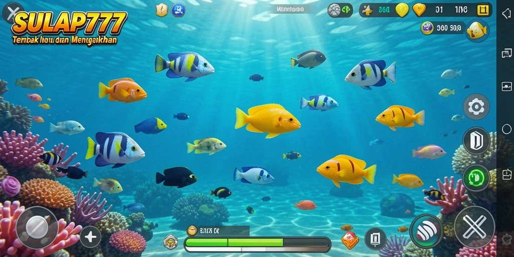 Screenshot SULAP777 menunjukkan gameplay seru tembak ikan.
