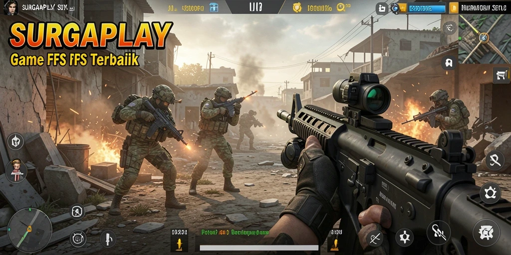 Tampak serunya gameplay SURGAPLAY dalam aksi FPS.