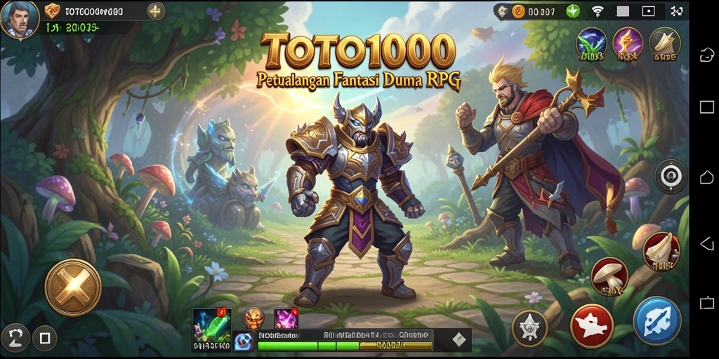 Tampilan gameplay menarik dalam dunia RPG petualangan yang luas.